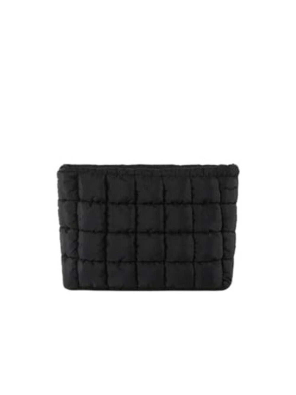 Puffy Quilted Makeup Bag Zip Cosmetic Travel Pouch
